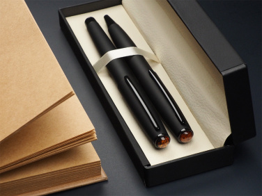 Logo trade corporate gifts picture of: Amber Pen set  1235036