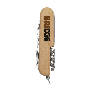 Logo trade promotional gifts picture of: Beechwood Pocket knife