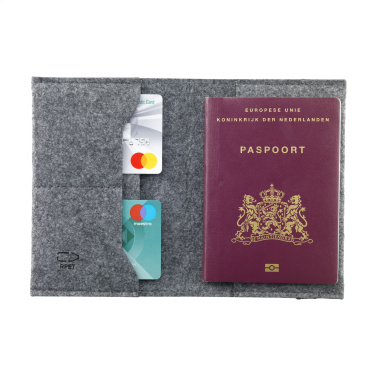 Logo trade advertising products image of: Identify GRS RPET Felt passport holder