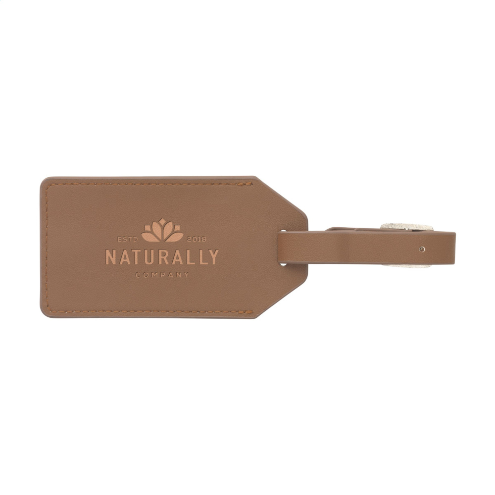 Logo trade promotional items image of: Vegan Pineapple Leather Luggage Tag