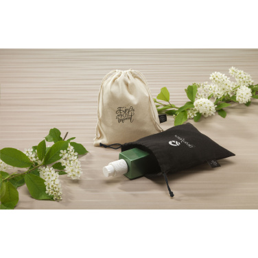 Logo trade promotional product photo of: Gift Pouch Natural GRS Recycled Cotton (150 g/m²) S