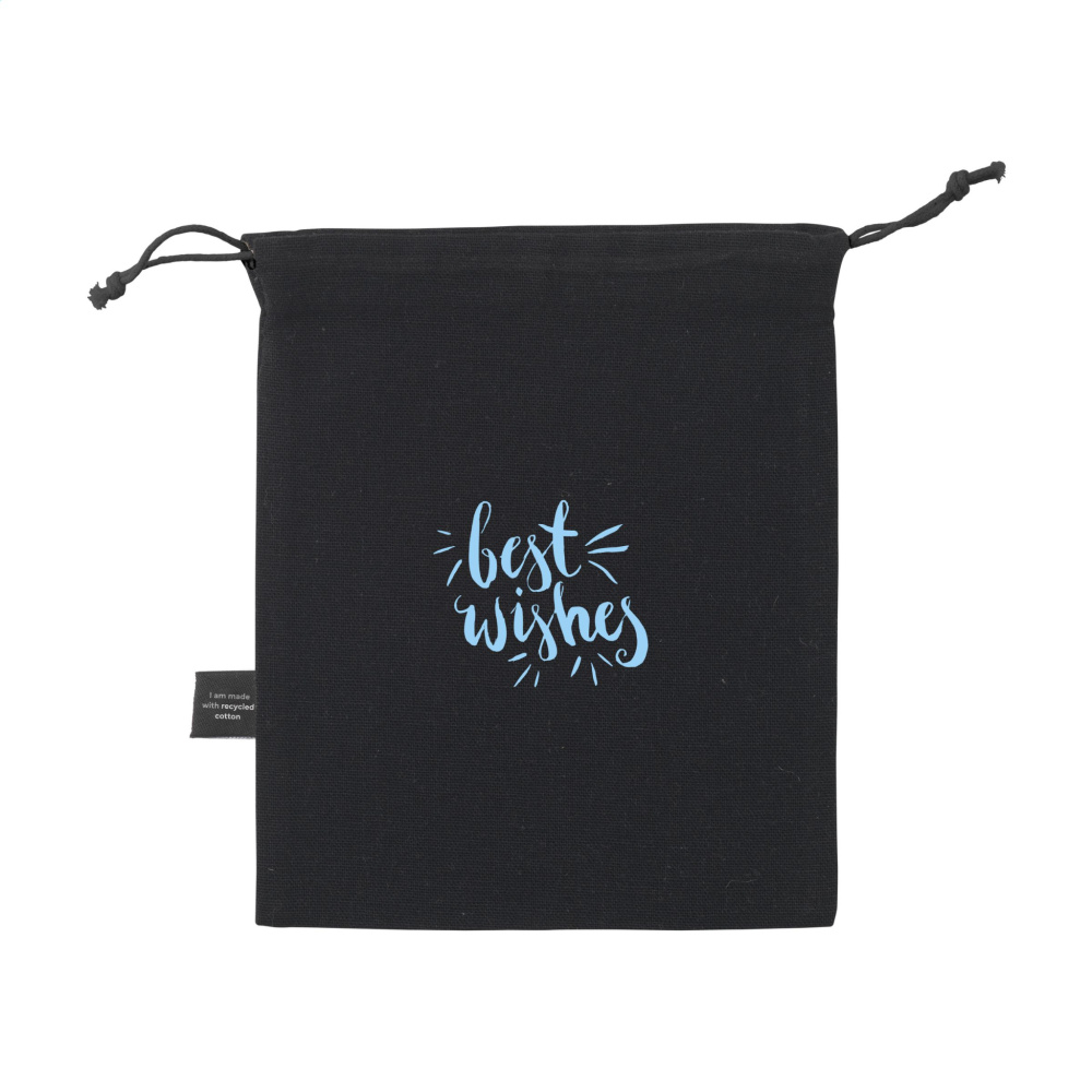 Logo trade corporate gifts image of: Gift Pouch GRS Recycled Cotton (150 g/m²) S