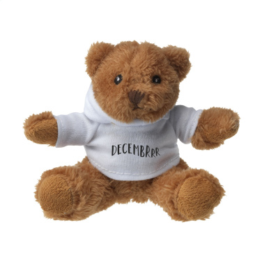 Logo trade promotional items image of: HoodedBear bear cuddle toy