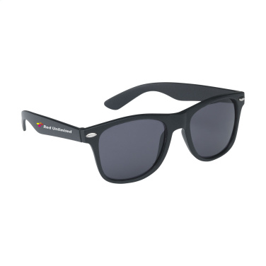 Logo trade promotional giveaways picture of: Malibu Matt Black sunglasses