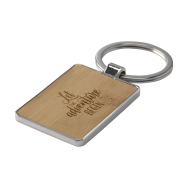 Logo trade advertising product photo of: Bamboo Key Rectangle keyring