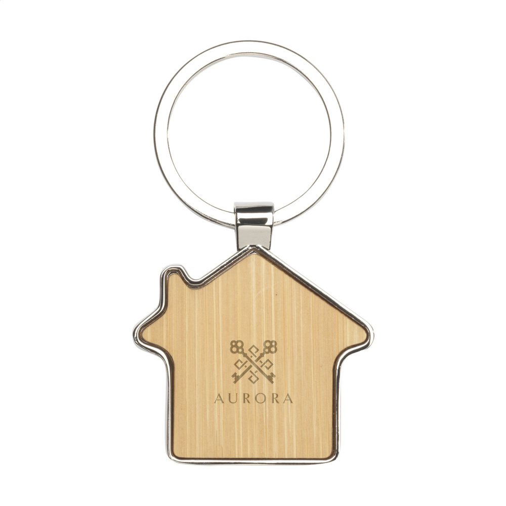 Logo trade corporate gifts picture of: Casa bamboo keyring