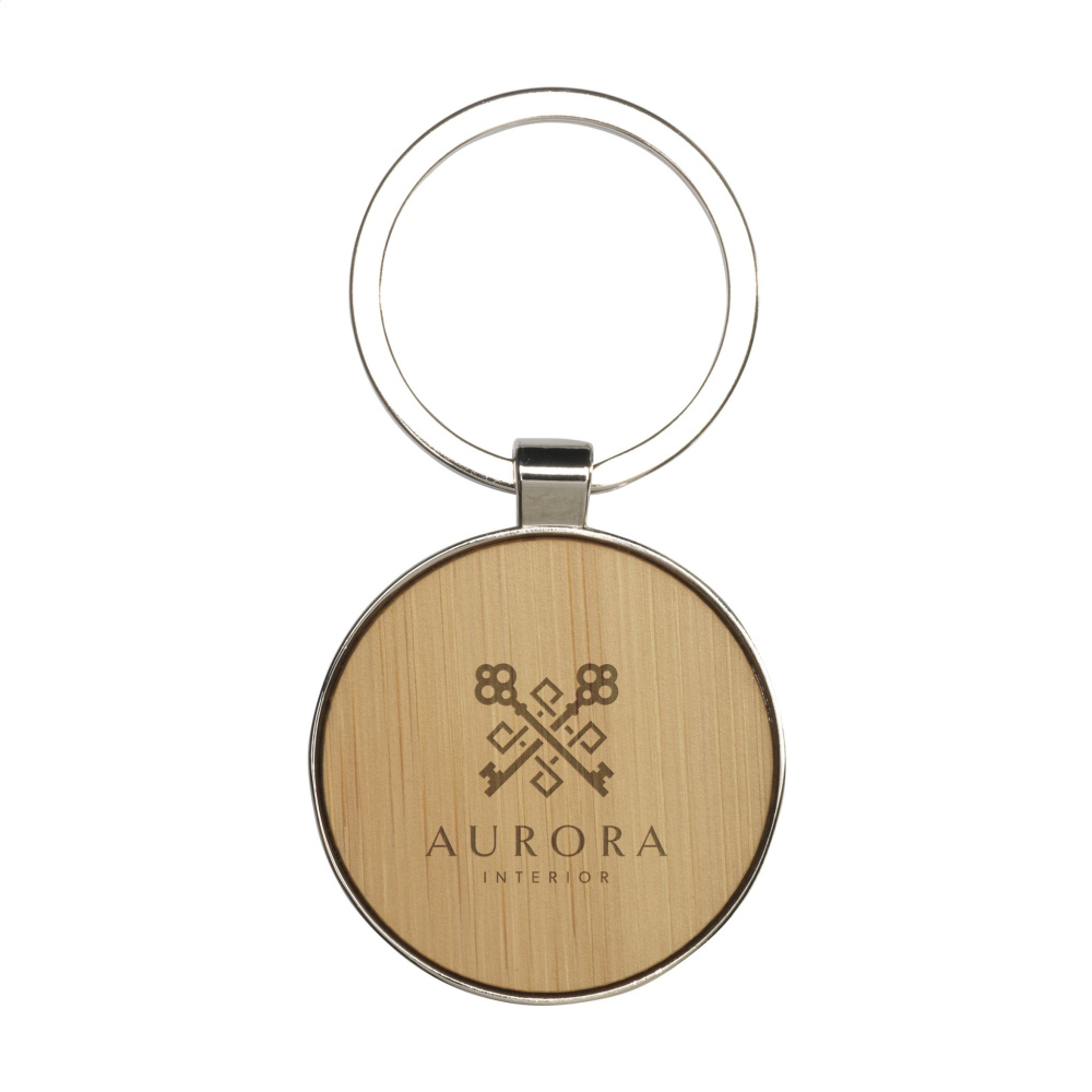 Logotrade advertising product picture of: Bamboo Key Circle keyring