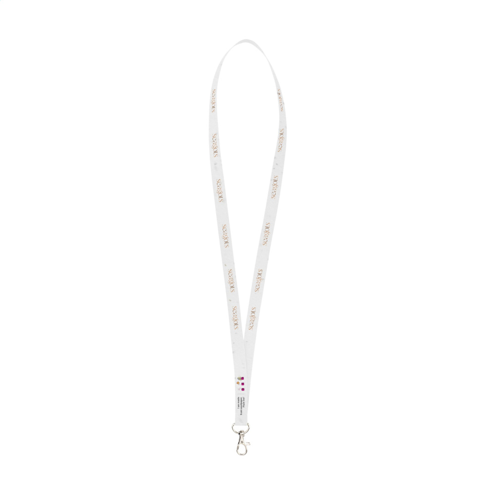 Logo trade promotional merchandise picture of: Seed Paper Lanyard 2 cm