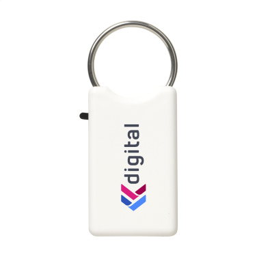 Logo trade advertising products image of: Safe GRS Recycled Key Ring