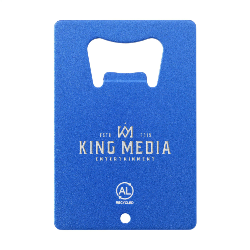 Logo trade promotional merchandise image of: Carta Opener Recycled Alu bottle opener