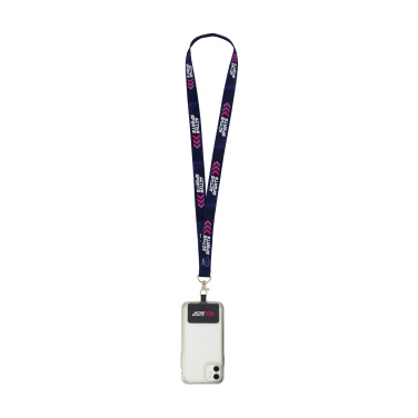 Logo trade promotional items picture of: Lanyard Sublimation RPET 2 cm with Patch keycord