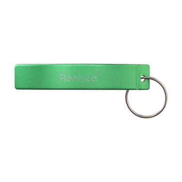 Logo trade advertising product photo of: Alu Opener GRS Recycled keyring