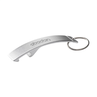 Logo trade promotional merchandise image of: Alu Opener GRS Recycled keyring