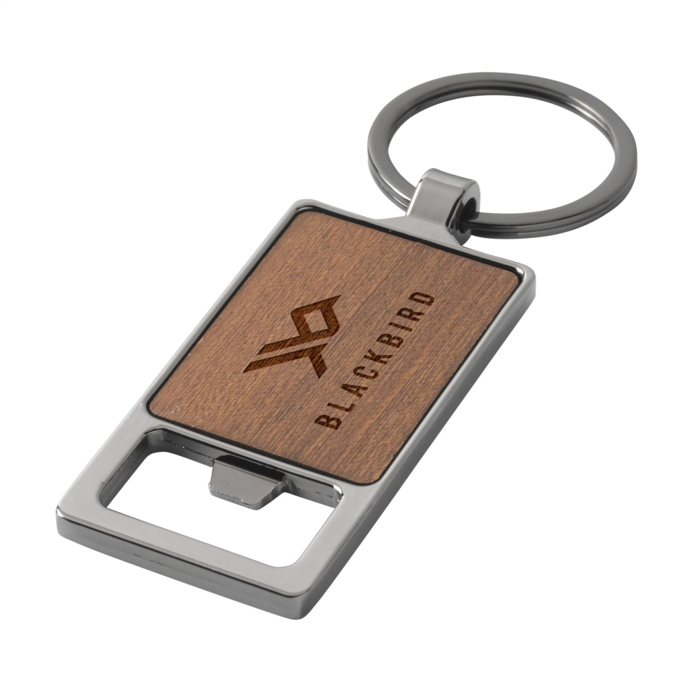 Logo trade promotional items image of: Sammy bottle opener / keyring