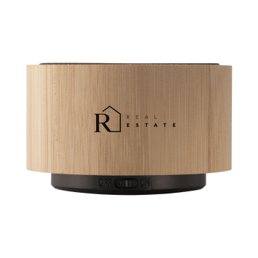 Logo trade promotional merchandise photo of: Wave Bamboo Wireless Speaker