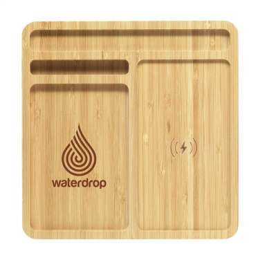 Logo trade promotional giveaways image of: Bamboo Organizer charger