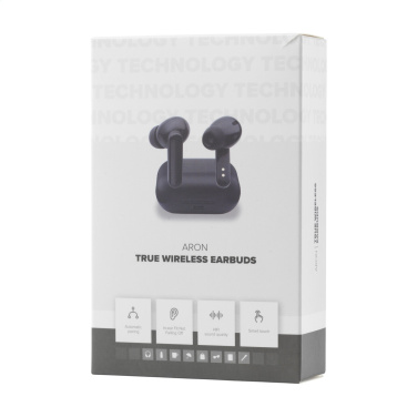 Logotrade promotional giveaway image of: Aron TWS Wireless Earbuds in Charging Case