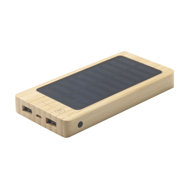 Logo trade promotional merchandise image of: Solar Powerbank 8000+ Wireless Charger