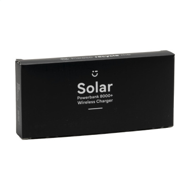 Logo trade promotional merchandise picture of: Solar Powerbank 8000+ Wireless Charger