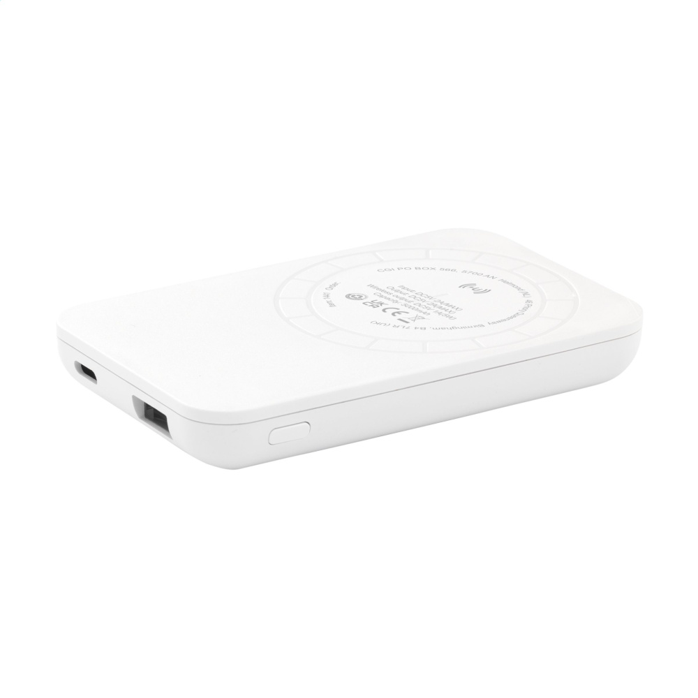 Logotrade promotional item image of: Force Magnetic RCS Recycled Wireless Powerbank 5000