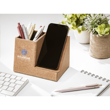 Logo trade promotional gift photo of: Ecork Pen Holder Wireless Charger