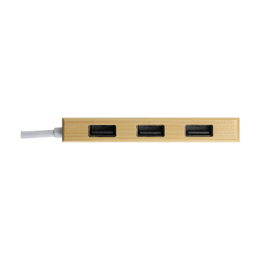 Logo trade promotional giveaway photo of: Bamboo USB Hub