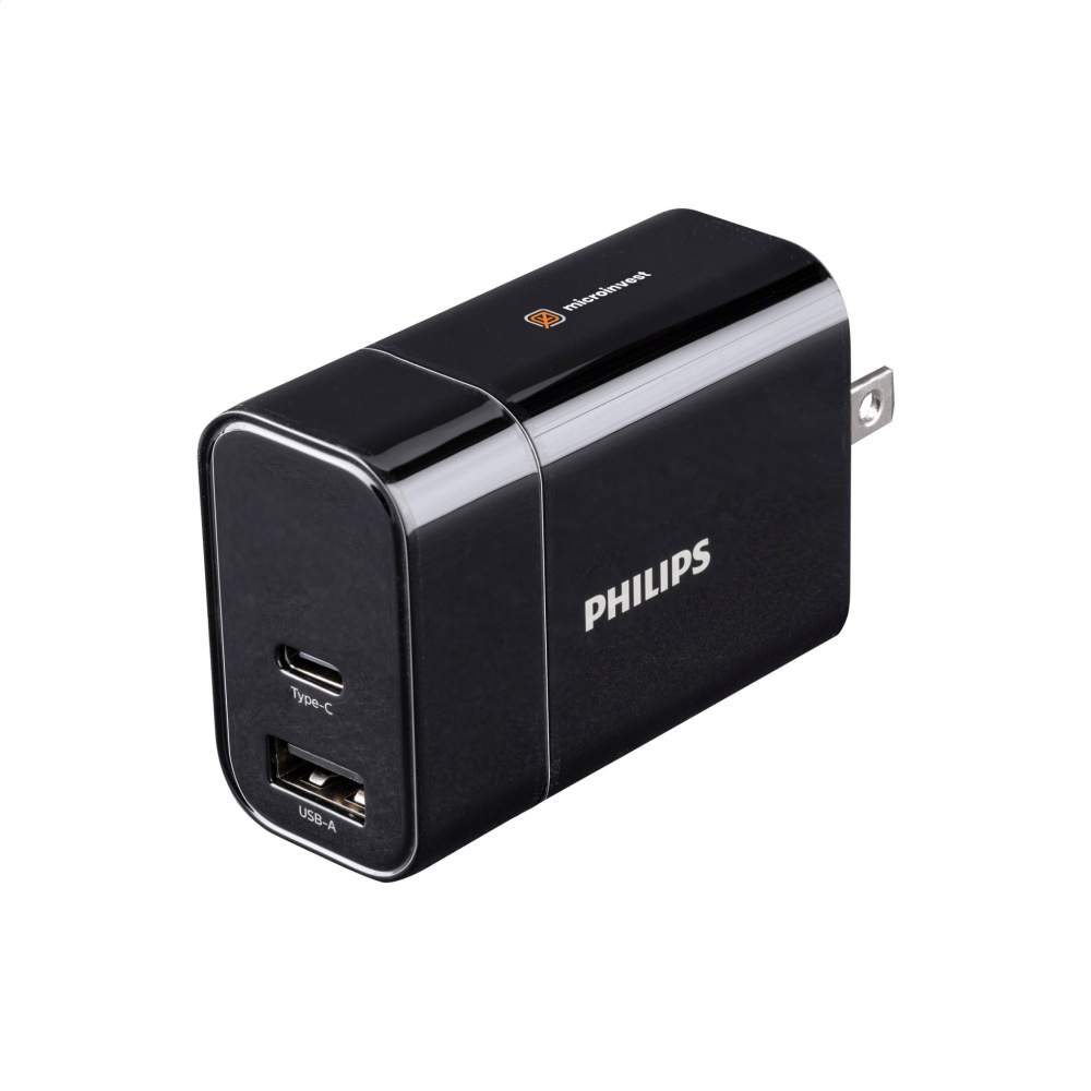 Logo trade promotional giveaways image of: Philips Travel Charger