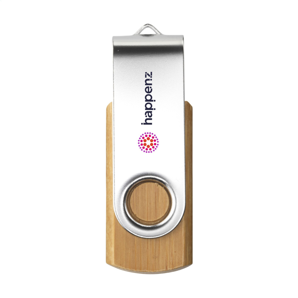 Logo trade business gift photo of: USB Twist Bamboo 8 GB