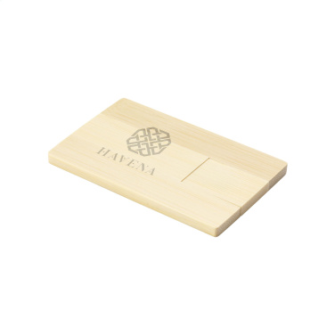 Logotrade corporate gifts photo of: CreditCard USB Bamboo 64 GB