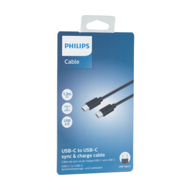 Logo trade corporate gifts image of: Philips Cable USB-C to USB-C