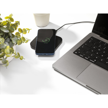 Logo trade promotional giveaway photo of: Bamboo Wireless Charger 15W