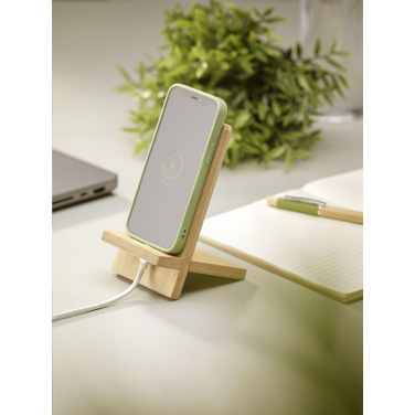 Logo trade promotional giveaway photo of: Miyo Bamboo Phone Stand