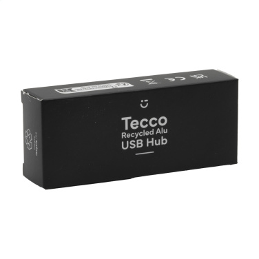 Logo trade promotional products image of: Tecco GRS Recycled Alu USB Hub