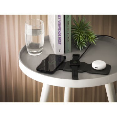 Logo trade promotional gifts image of: TriCharge RCS  Recycled PU Wireless Charger