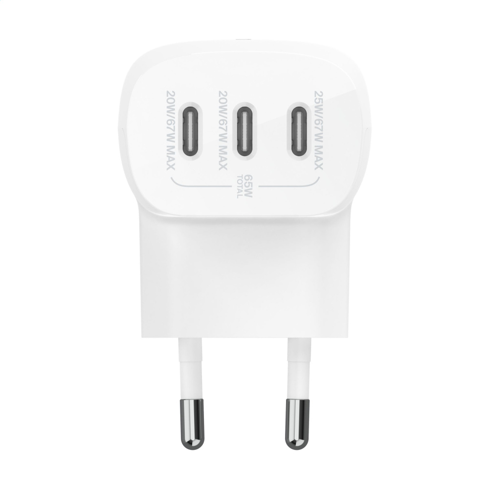 Logo trade corporate gifts image of: Belkin BoostCharge 3-Port Wall Charger