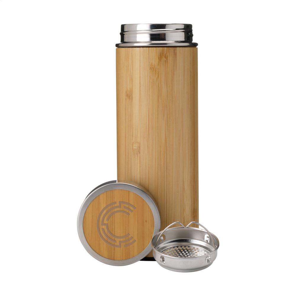 Logo trade promotional gifts image of: Osaka 360 ml bamboo thermo bottle/thermo cup