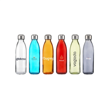 Logo trade promotional giveaways picture of: Topflask Glass 650 ml drinking bottle