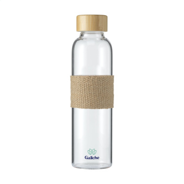 Logotrade promotional giveaway image of: Senga Glass Bamboo 500 ml drinking bottle