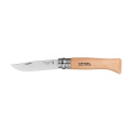 Opinel Inox No 08 pocket knife, wood