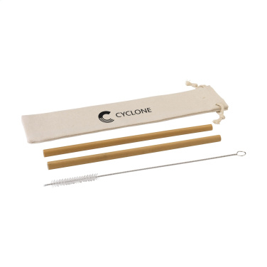 Logo trade promotional items picture of: ECO Bamboe Straw Set bamboo straws