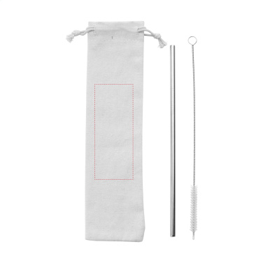 Logo trade promotional item photo of: Reusable 1 piece ECO Straw Set stainless-steel straw