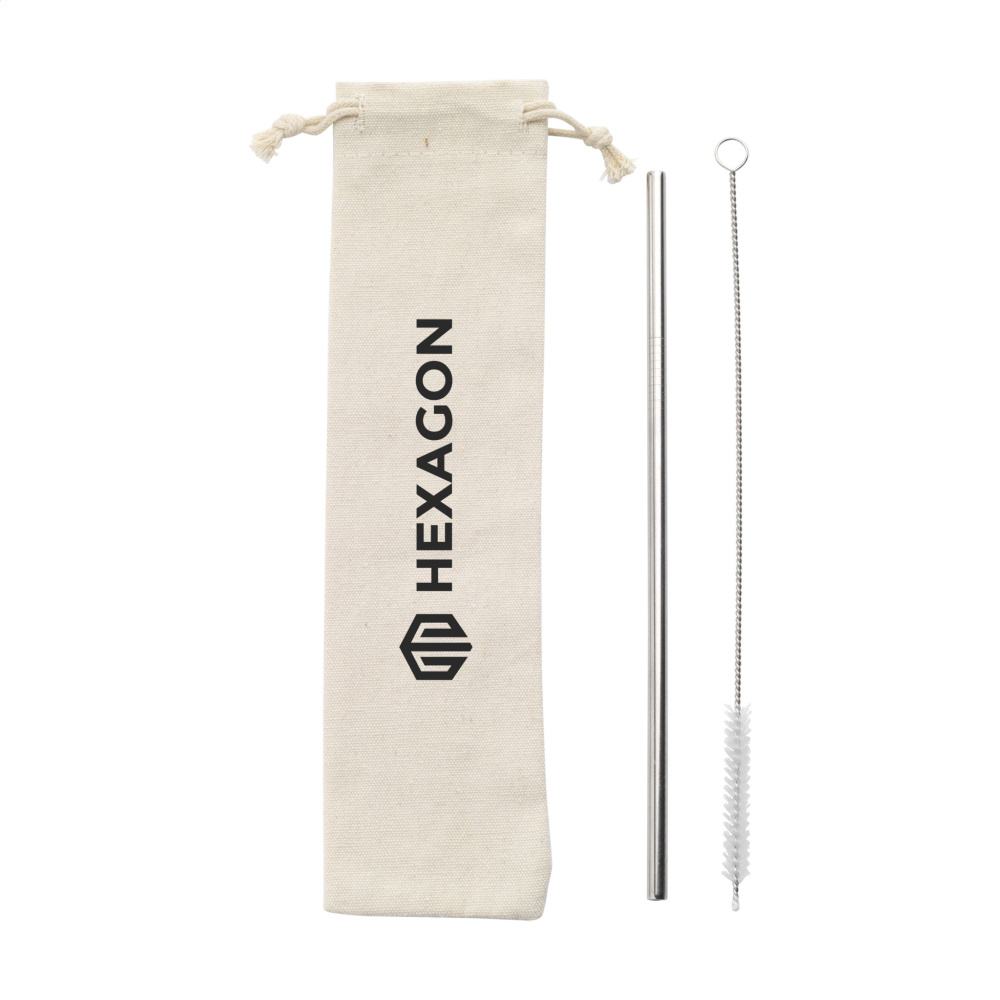 Logotrade promotional giveaways photo of: Reusable 1 piece ECO Straw Set stainless-steel straw