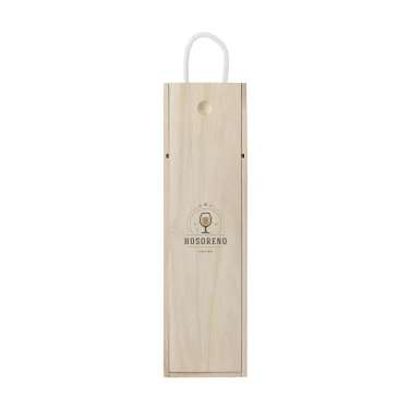 Logo trade business gifts image of: WineWood wine box