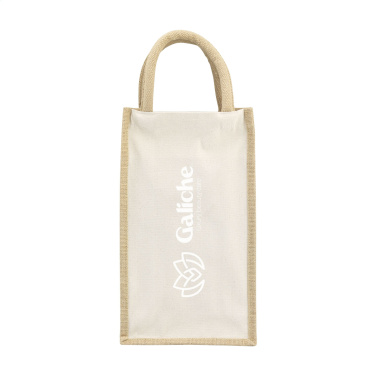 Logotrade advertising products photo of: Jute Canvas Double Wine Bag