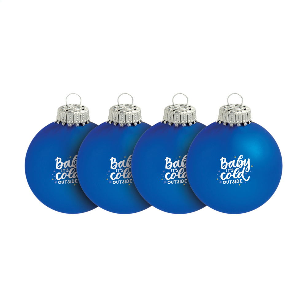 Logotrade promotional giveaway picture of: Christmas Bauble Ø 6 cm - set of 4 - Made in Europe