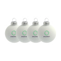 Christmas Bauble Ø 6 cm - set of 4 - Made in Europe, white