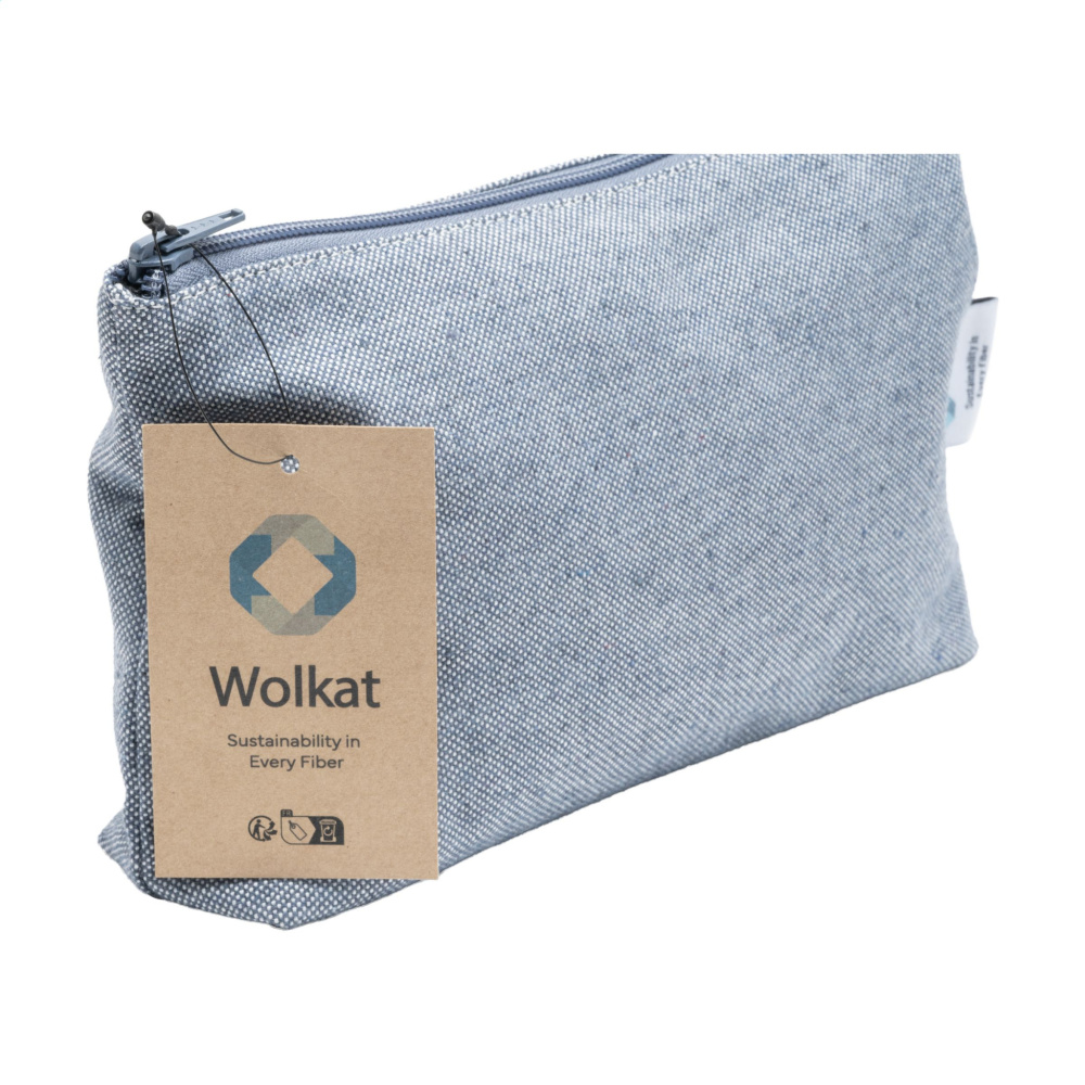 Logo trade promotional items image of: Wolkat Safi Recycled Textile Cosmetic Bag