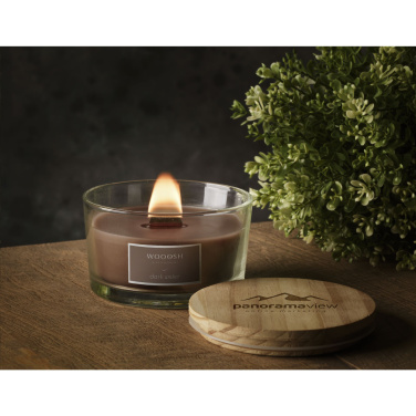 Logotrade promotional gift picture of: Wooosh Flame Scented Candle Dark Amber