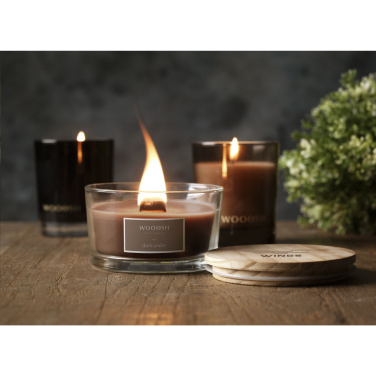 Logotrade promotional merchandise image of: Wooosh Flame Scented Candle Dark Amber