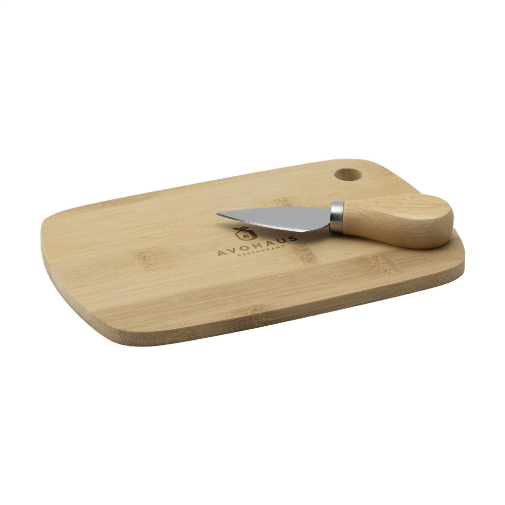 Logo trade advertising products image of: Bamboo Cheese Platter 2-pcs